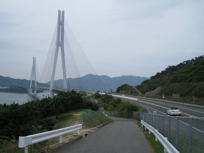 生口島から多々羅大橋へ向かう道