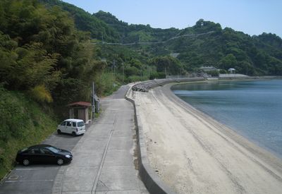 岡村島の道　北岸　正月鼻古墳公園の駐車場
