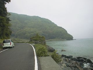 京都府道601号 由良金ヶ岬上福井線　舞鶴湾沿い