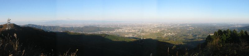 登谷山から望む関東平野