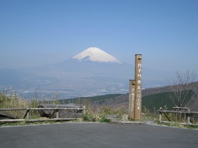 杓子峠より望む富士山