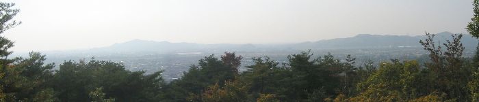 山前公園の展望台からのパノラマ