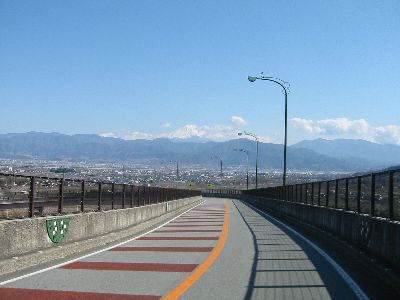 桃花橋より富士山を望む